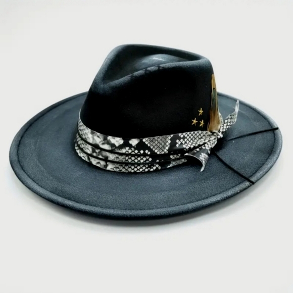 Distressed Wide Brim Fedora - Picture 2 of 7